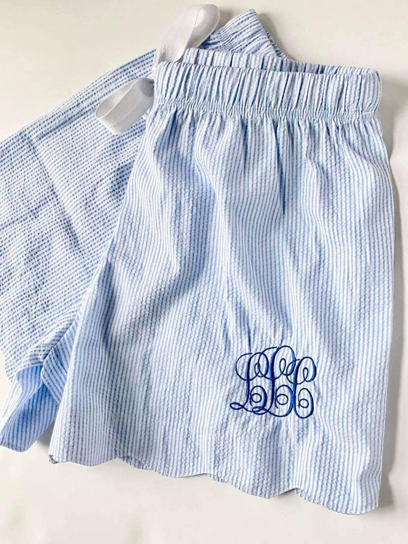 Adult Seesucker Sleep Shorts