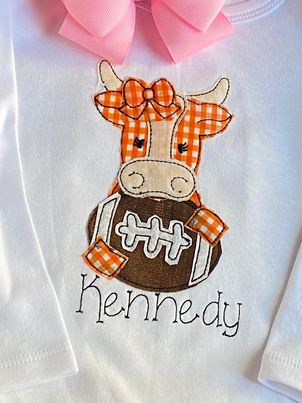 Orange And White Checkered Longhorn Football