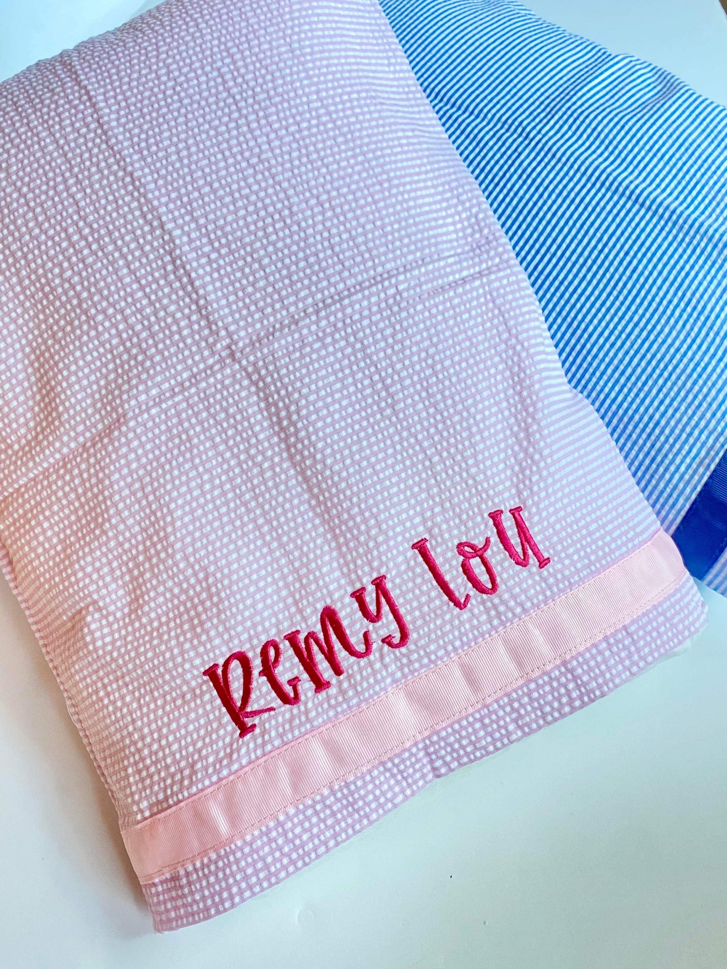 Toddler Seesucker Pillow Case 13x17